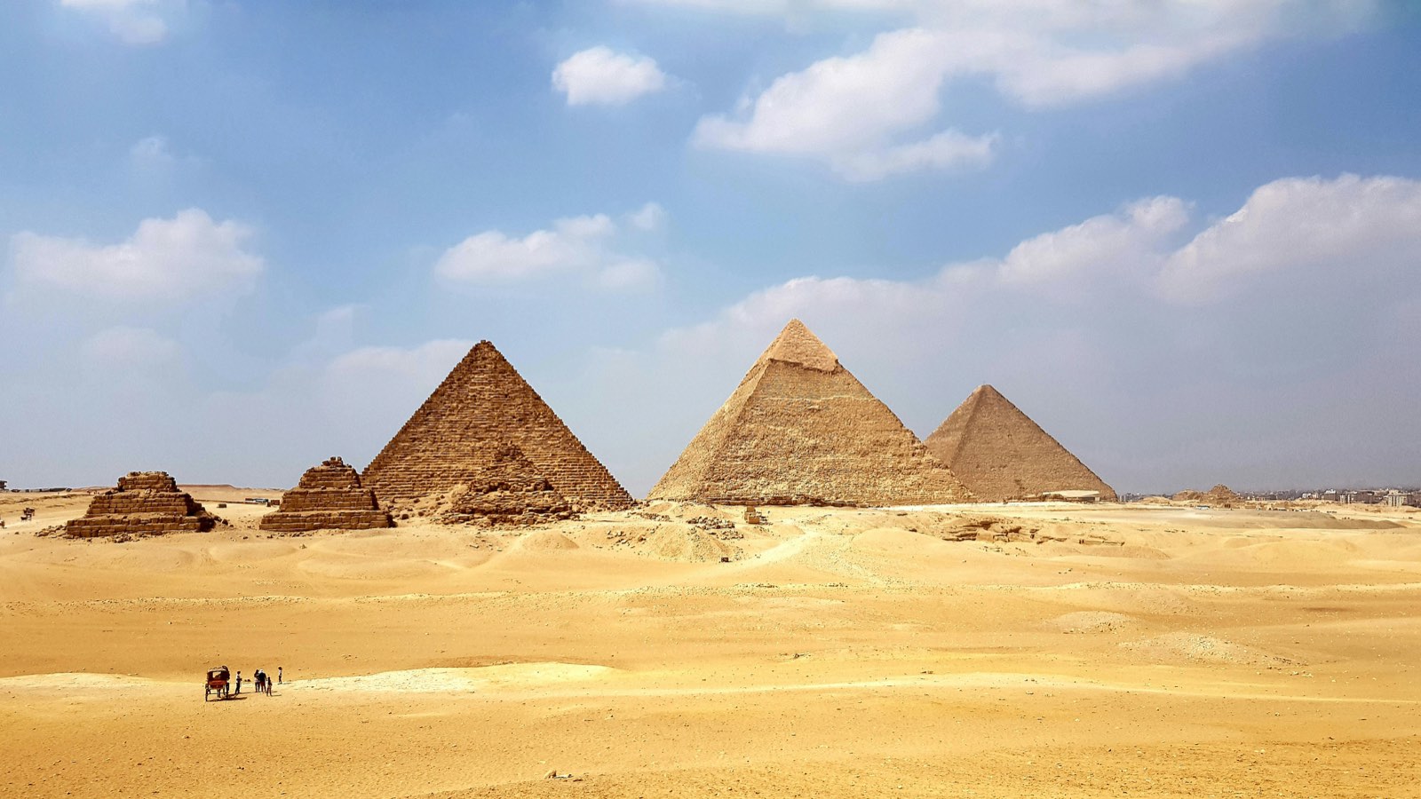 A pyramid at Giza against a clear sky