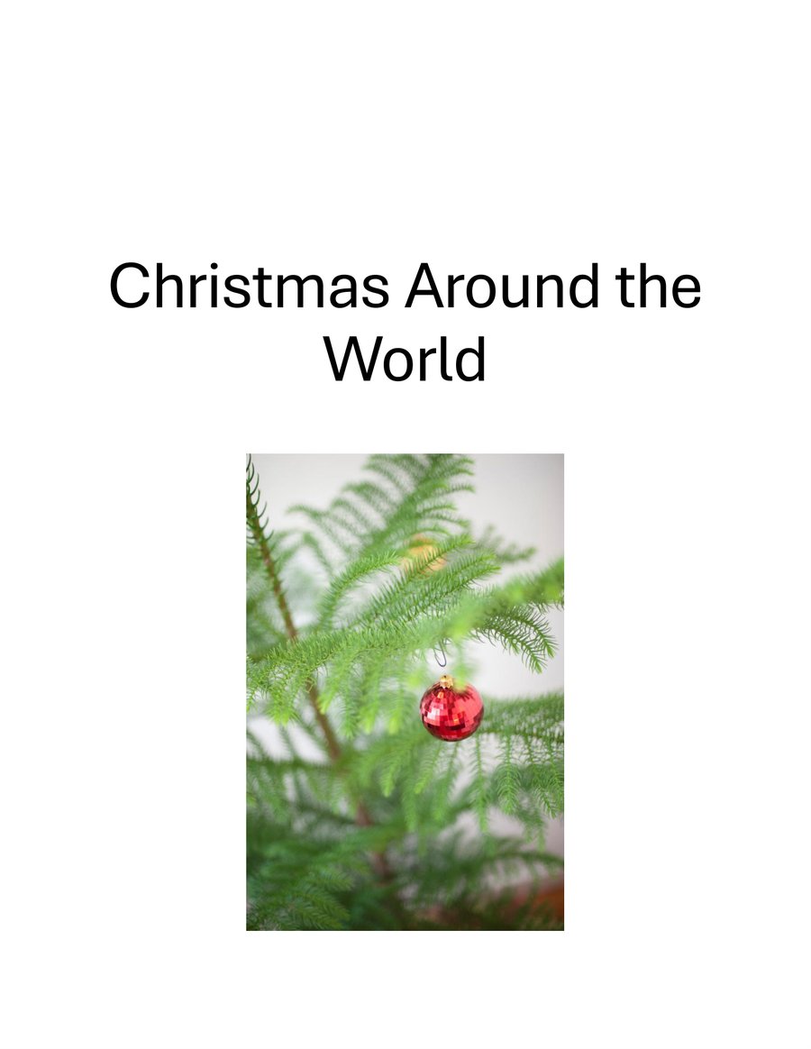Christmas Around the World workbook cover page