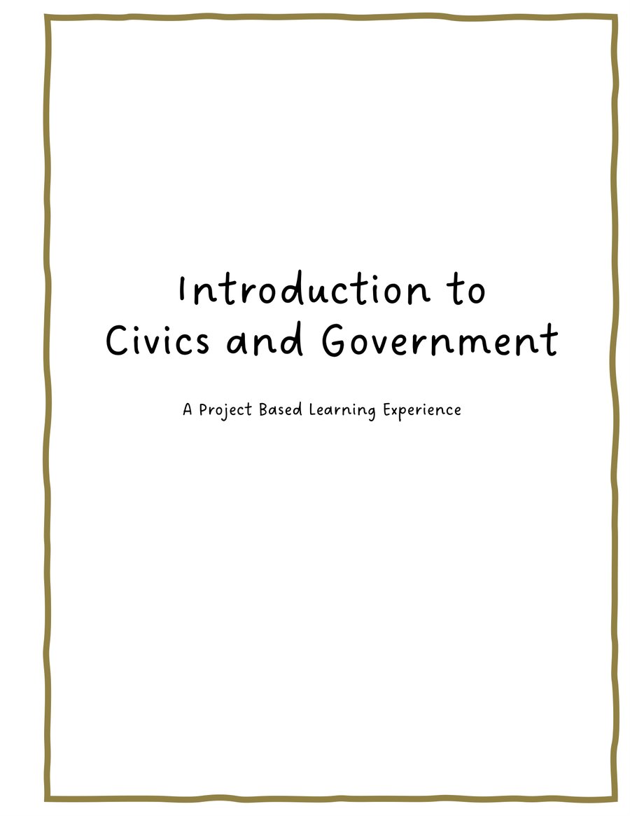 Build Your Own Government workbook cover page