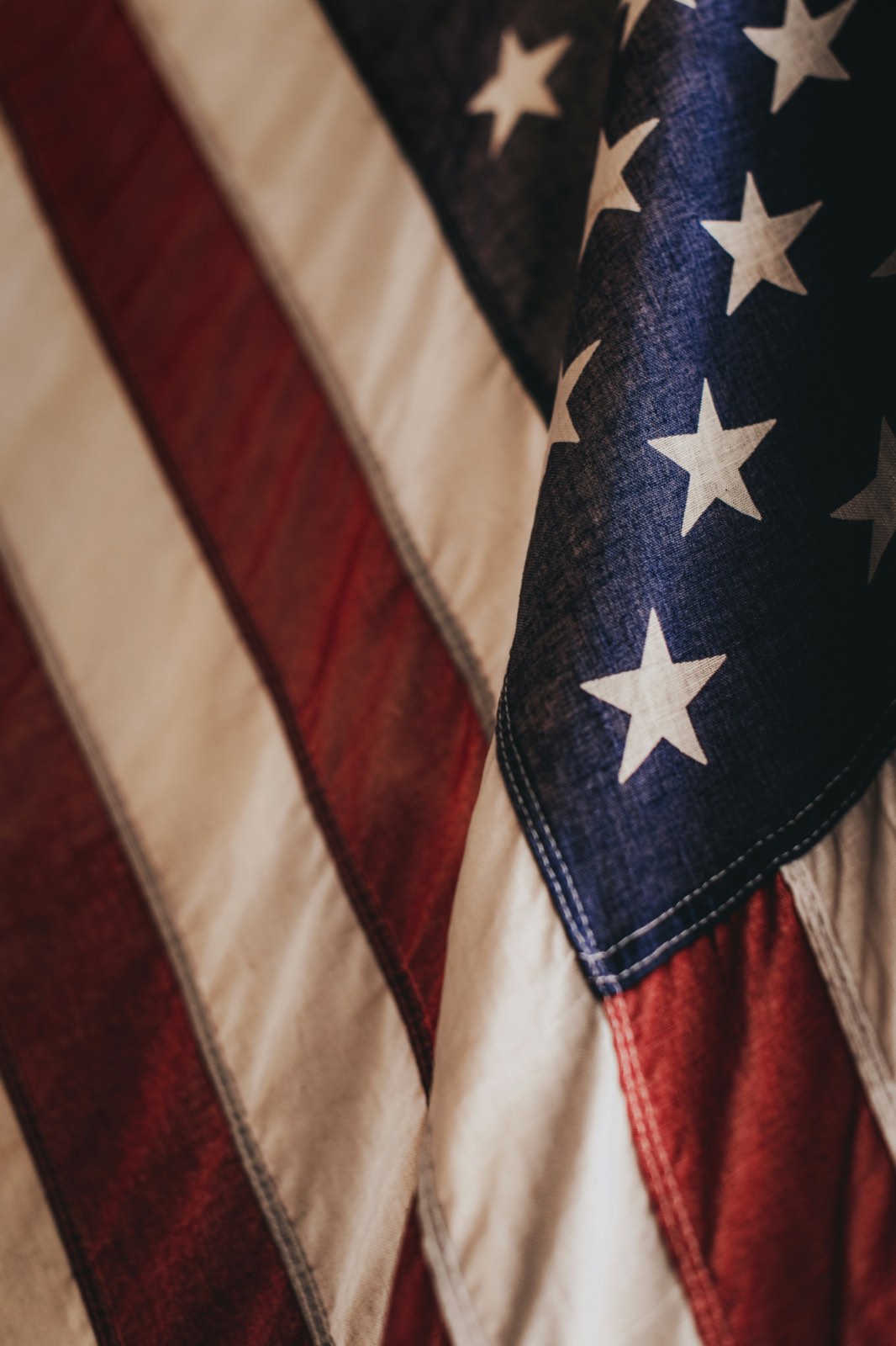 Folded American flag